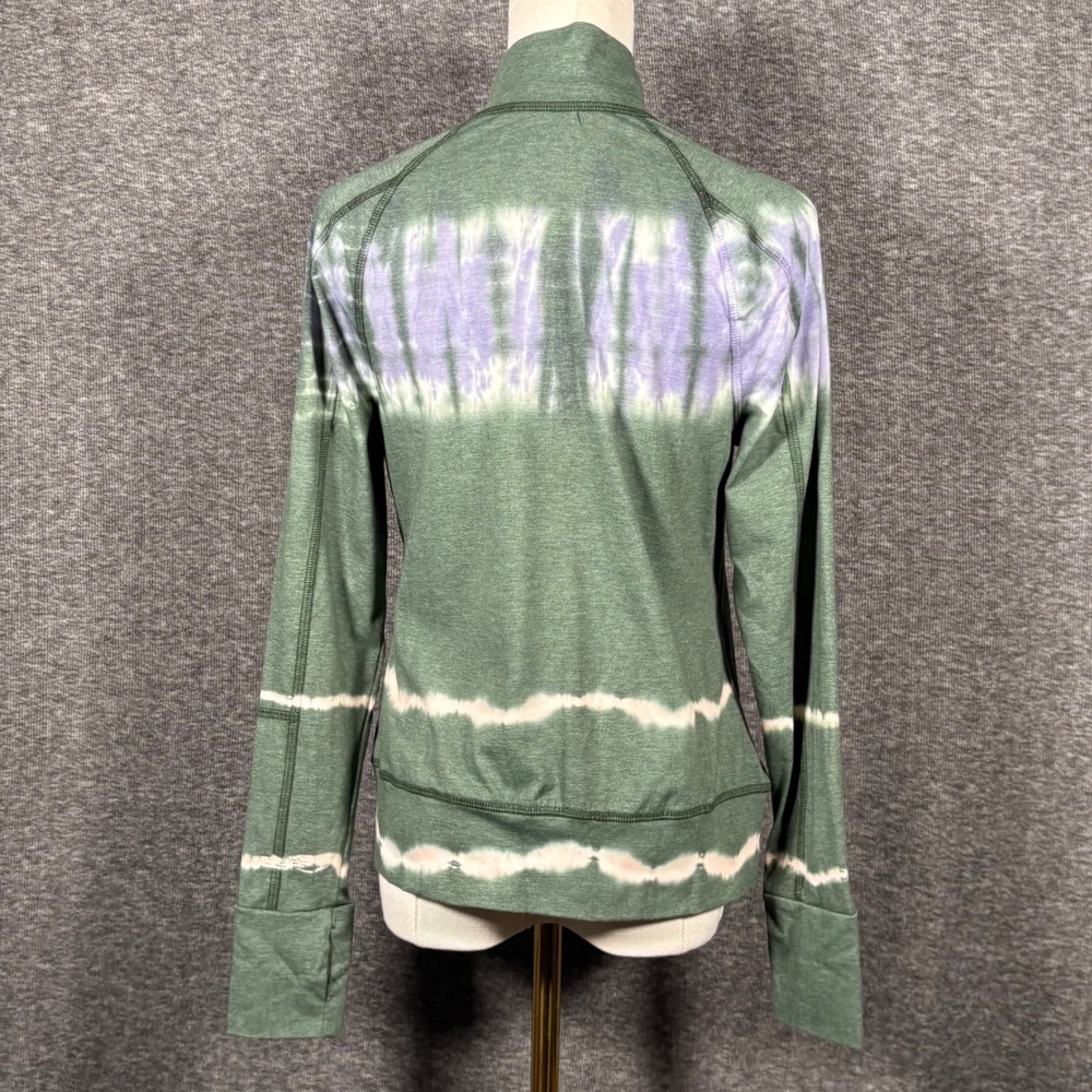 Dolan Tie Dye Full Zip Jacket Green Purple Thumbholes Temperature Control Small - Picture 4 of 10